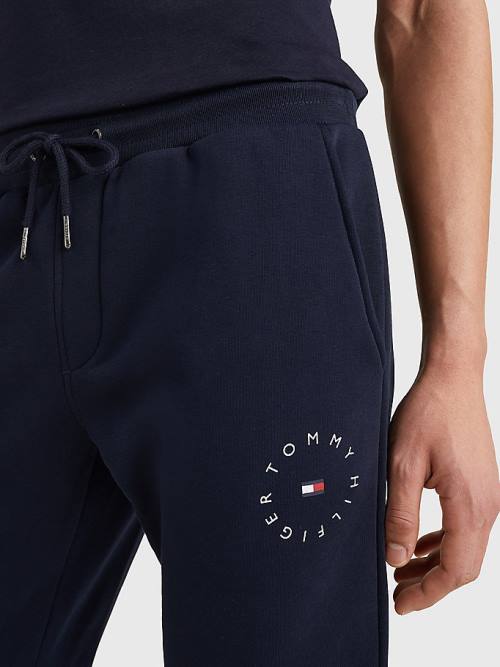 Tommy Hilfiger Organic Pamut Flex Fleece Joggers Nadrág Férfi Kék | TH579ICX