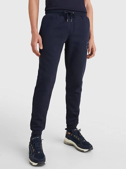 Tommy Hilfiger Organic Pamut Flex Fleece Joggers Nadrág Férfi Kék | TH579ICX