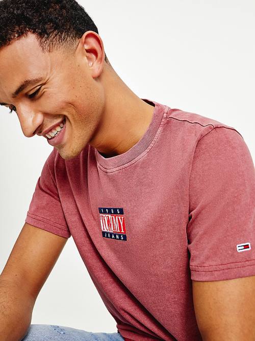 Tommy Hilfiger Organic Pamut Póló Férfi Piros | TH152MJY