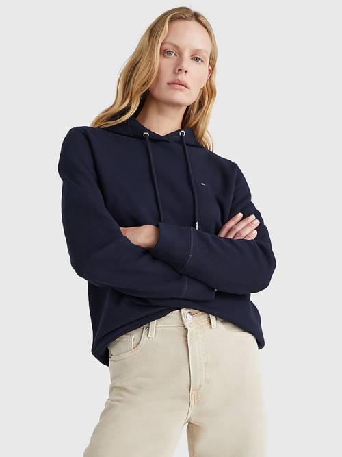 Tommy Hilfiger Organic Pamut Regular Fit Kapucnis Pulóver Női Kék | TH906FSO