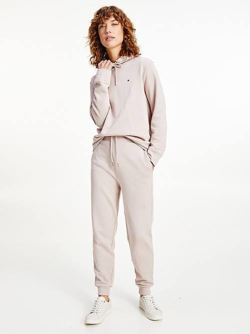 Tommy Hilfiger Organic Pamut Relaxed Fit Joggers Nadrág Női Bézs | TH241TMU