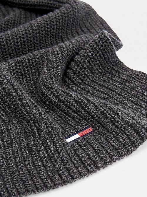 Tommy Hilfiger Organic Pamut Ribbed Sál Férfi Szürke | TH927IPE