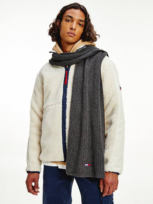 Tommy Hilfiger Organic Pamut Ribbed Sál Férfi Szürke | TH927IPE