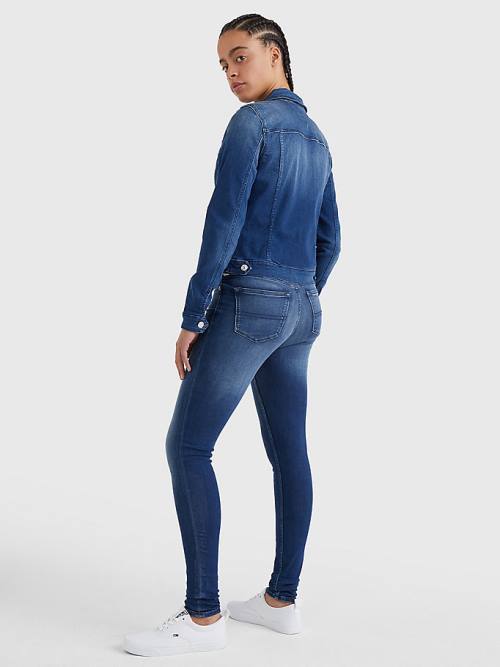 Tommy Hilfiger Organic Pamut Slim Fit Denim Kabát Női Denim | TH056YDF