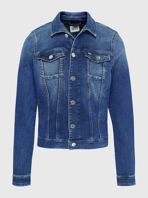 Tommy Hilfiger Organic Pamut Slim Fit Denim Kabát Női Denim | TH056YDF