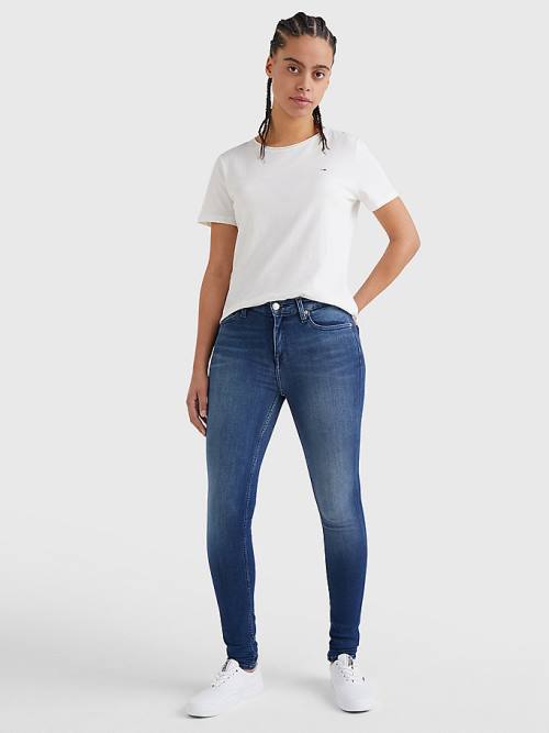 Tommy Hilfiger Organic Pamut Slim Fit Póló Női Fehér | TH297LZN