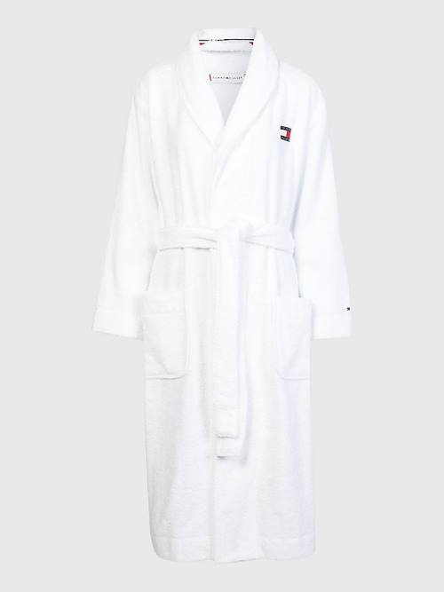 Tommy Hilfiger Organic Pamut Towelling Robe Pizsama Női Fehér | TH348JWN