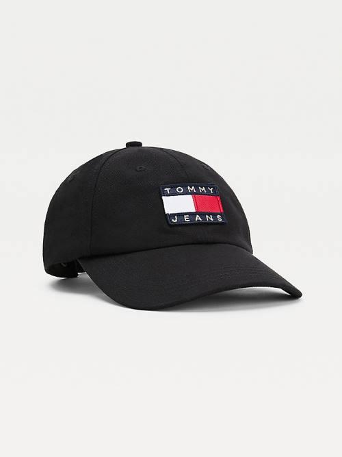 Tommy Hilfiger Organic Pamut Twill Cap Kalap Női Fekete | TH827PDK