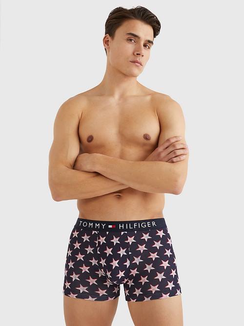 Tommy Hilfiger Original All-Over Print Trunks Fehérnemű Férfi Bézs | TH258DTA