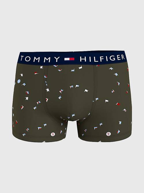 Tommy Hilfiger Original All-Over Print Trunks Fehérnemű Férfi Fekete | TH813YSV