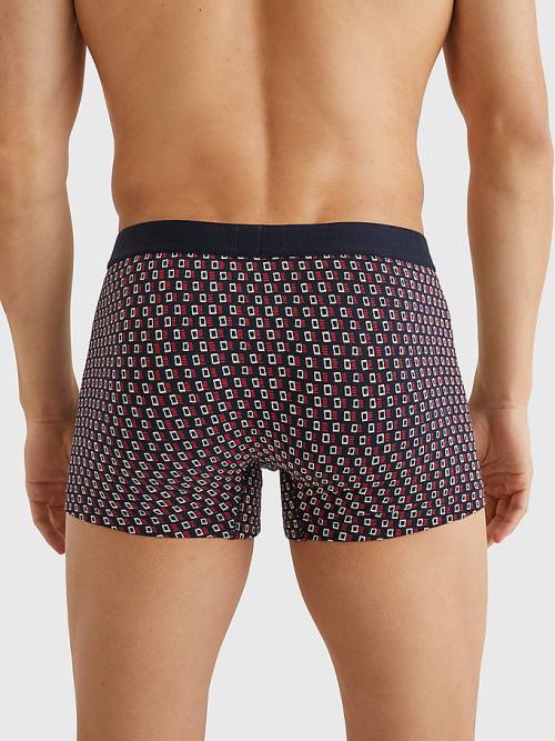 Tommy Hilfiger Original All-Over Print Trunks Fehérnemű Férfi Fekete | TH852VWI