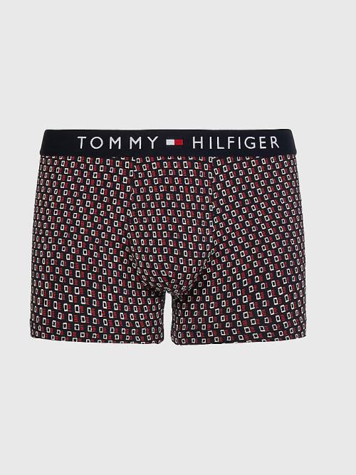 Tommy Hilfiger Original All-Over Print Trunks Fehérnemű Férfi Fekete | TH852VWI