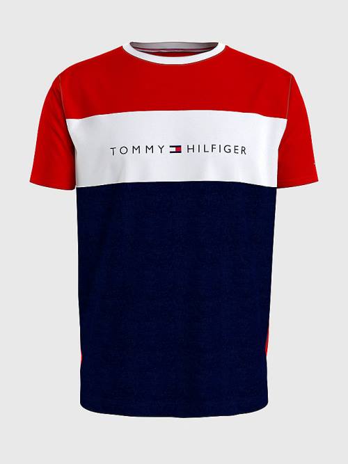 Tommy Hilfiger Original Colour-Blocked Logo Pizsama Férfi Piros | TH268ION