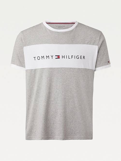 Tommy Hilfiger Original Colour-Blocked Logo Pizsama Férfi Szürke | TH980AMB