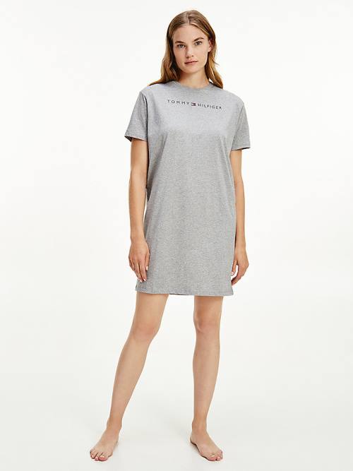 Tommy Hilfiger Original Half Sleeve Nightdress Pizsama Női Szürke | TH269WSV