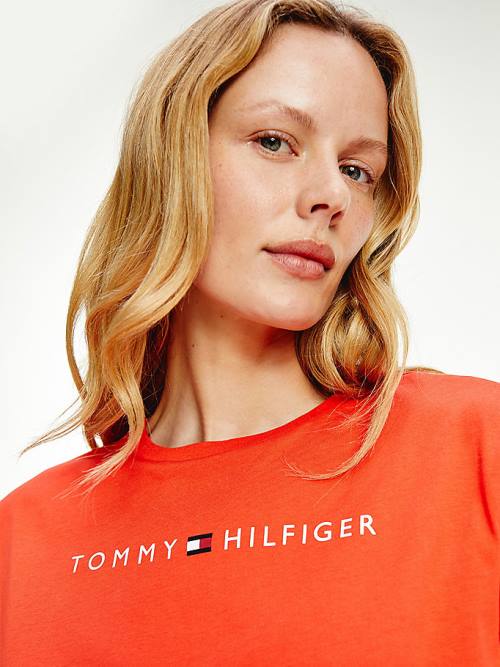 Tommy Hilfiger Original Half Sleeve Nightdress Pizsama Női Piros | TH752OWE