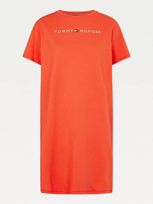 Tommy Hilfiger Original Half Sleeve Nightdress Pizsama Női Piros | TH752OWE