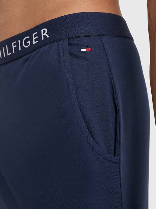 Tommy Hilfiger Original Jersey Logo Shorts Pizsama Férfi Kék | TH823DAH