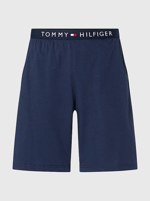 Tommy Hilfiger Original Jersey Logo Shorts Pizsama Férfi Kék | TH823DAH