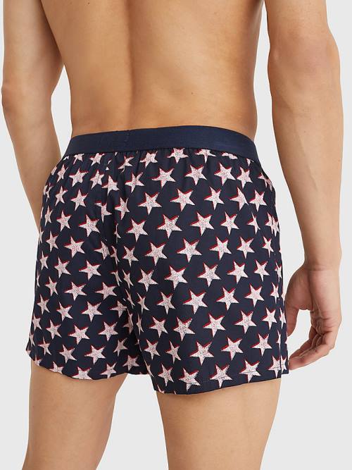 Tommy Hilfiger Original Logo Waistband Print Boxer Shorts Fehérnemű Férfi Bézs | TH461NAC