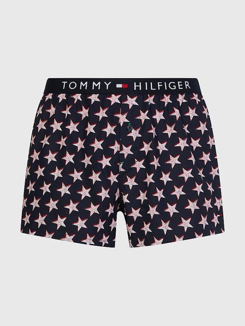 Tommy Hilfiger Original Logo Waistband Print Boxer Shorts Fehérnemű Férfi Bézs | TH461NAC