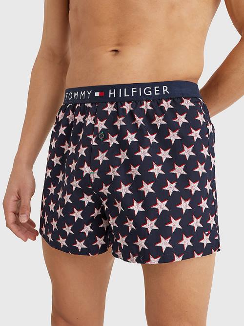 Tommy Hilfiger Original Logo Waistband Print Boxer Shorts Fehérnemű Férfi Bézs | TH461NAC