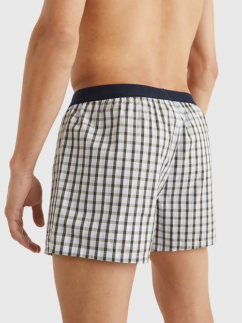 Tommy Hilfiger Original Logo Waistband Print Boxer Shorts Fehérnemű Férfi Bézs | TH803LKM