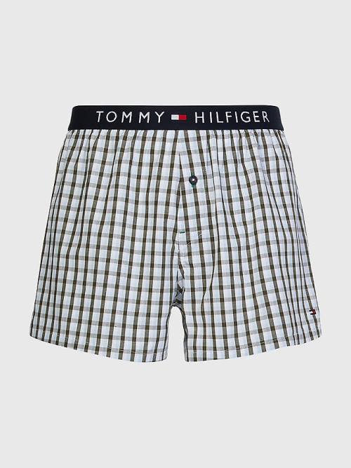 Tommy Hilfiger Original Logo Waistband Print Boxer Shorts Fehérnemű Férfi Bézs | TH803LKM