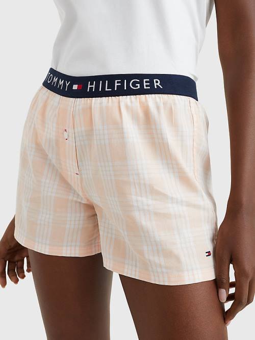 Tommy Hilfiger Original Rövid Print Set Pizsama Női Rózsaszín | TH315ESC