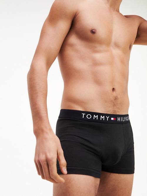 Tommy Hilfiger Original Stretch Logo Waistband Trunks Fehérnemű Férfi Fekete | TH167DHL