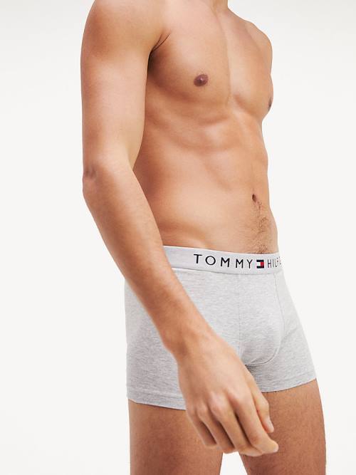 Tommy Hilfiger Original Stretch Logo Waistband Trunks Fehérnemű Férfi Szürke | TH475XFE