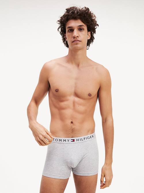 Tommy Hilfiger Original Stretch Logo Waistband Trunks Fehérnemű Férfi Szürke | TH475XFE