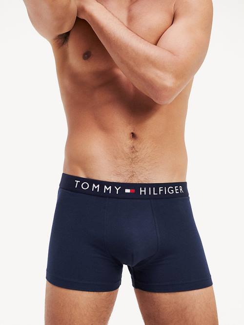 Tommy Hilfiger Original Stretch Logo Waistband Trunks Fehérnemű Férfi Kék | TH568OXI