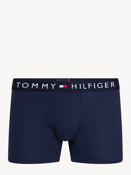 Tommy Hilfiger Original Stretch Logo Waistband Trunks Fehérnemű Férfi Kék | TH568OXI