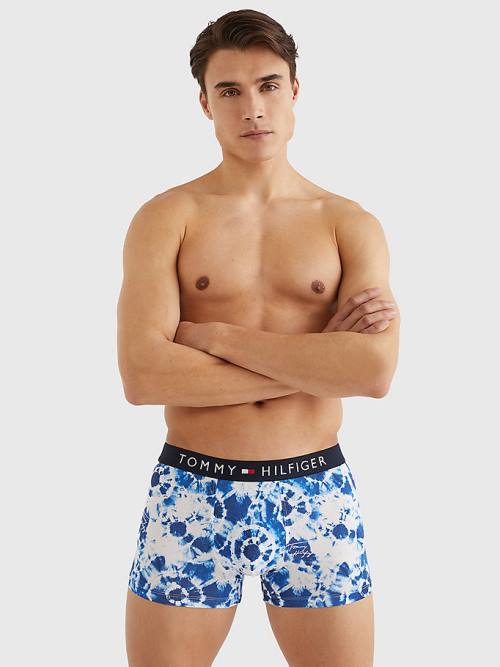 Tommy Hilfiger Original Stretch Microfibre Print Trunks Fehérnemű Férfi Bézs | TH268BQC