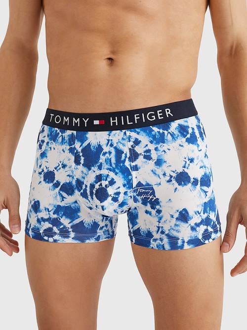 Tommy Hilfiger Original Stretch Microfibre Print Trunks Fehérnemű Férfi Bézs | TH268BQC