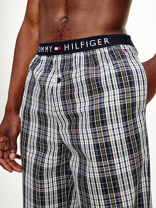 Tommy Hilfiger Original Woven Print Bottoms Pizsama Férfi Lila | TH451SRU