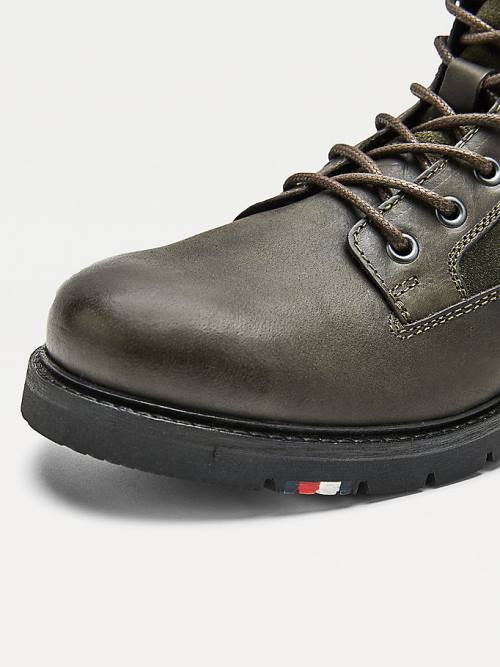 Tommy Hilfiger Outdoor Mixed Panel Ankle Bakancs Férfi Zöld | TH084LZQ