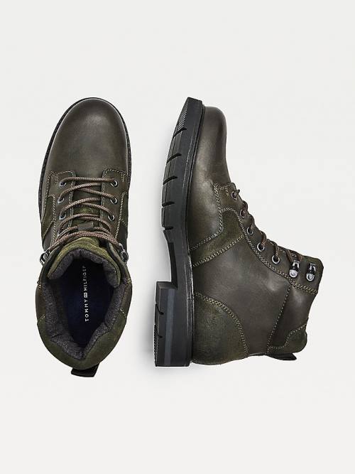 Tommy Hilfiger Outdoor Mixed Panel Ankle Bakancs Férfi Zöld | TH084LZQ