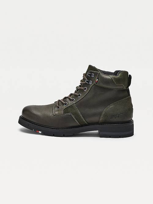 Tommy Hilfiger Outdoor Mixed Panel Ankle Bakancs Férfi Zöld | TH084LZQ