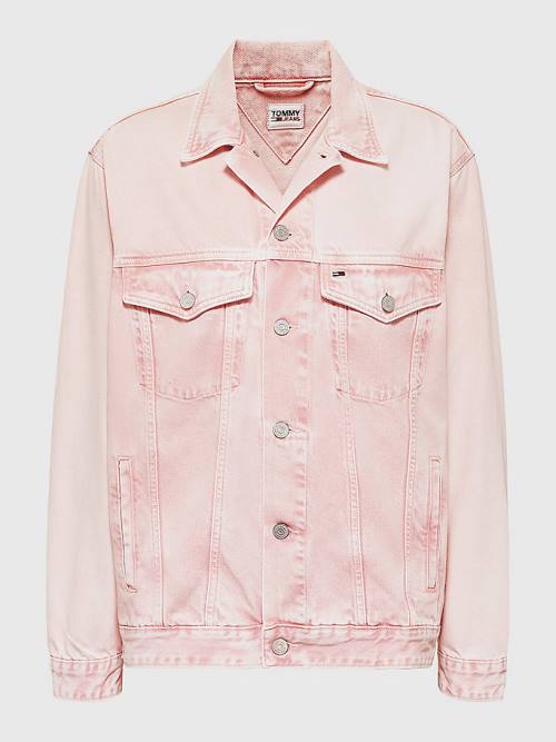 Tommy Hilfiger Oversized Denim Trucker Kabát Női Denim | TH146CLT