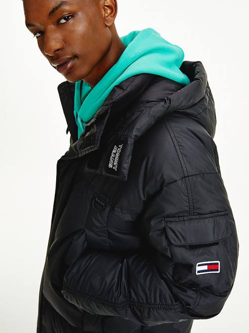 Tommy Hilfiger Oversized Down Parka Dzseki Férfi Fekete | TH398QMR