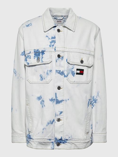 Tommy Hilfiger Oversized Marbled Denim Utility Kabát Női Denim | TH395YMA