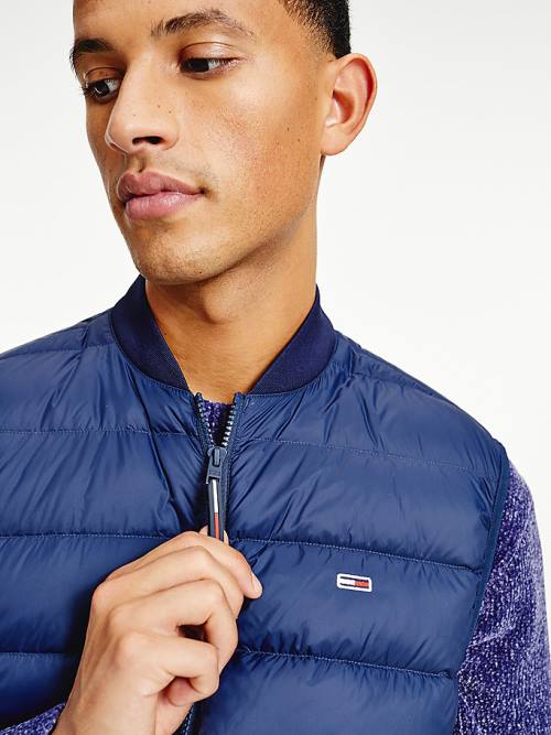 Tommy Hilfiger Packable Light Down Vest Kabát Férfi Kék | TH905DGO