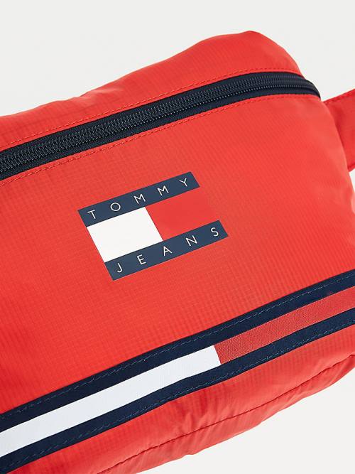 Tommy Hilfiger Packable Poncho Bum Táska Női Piros | TH573KYZ