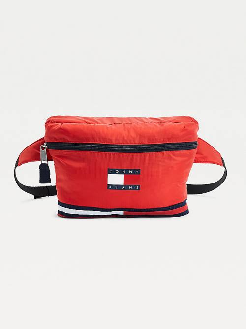 Tommy Hilfiger Packable Poncho Bum Táska Női Piros | TH573KYZ