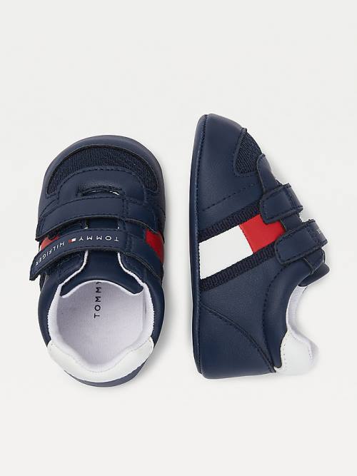 Tommy Hilfiger Padded Hook And Loop Rögzítő Tornacipő Fiú Kék | TH146RIG