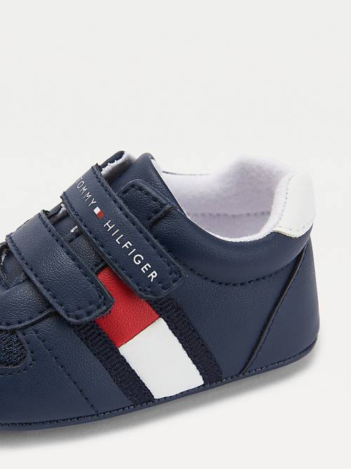 Tommy Hilfiger Padded Hook And Loop Rögzítő Tornacipő Fiú Kék | TH146RIG