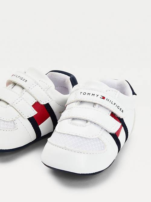 Tommy Hilfiger Padded Hook And Loop Rögzítő Tornacipő Fiú Fehér | TH623MVS