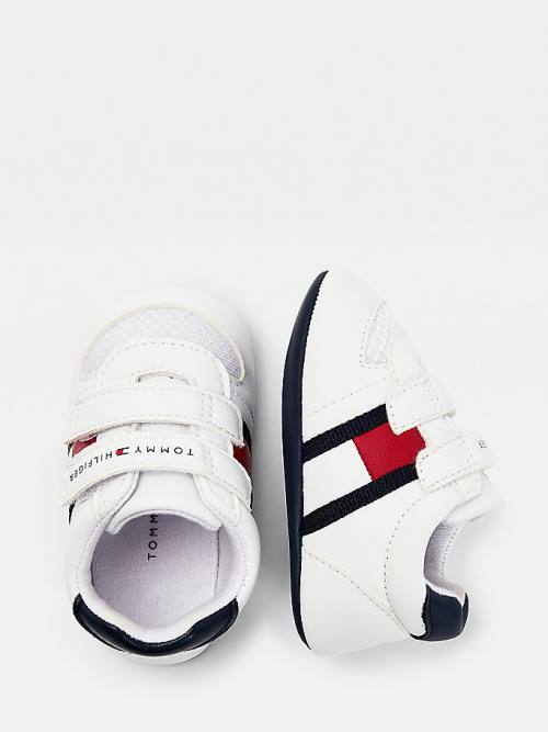 Tommy Hilfiger Padded Hook And Loop Rögzítő Tornacipő Fiú Fehér | TH623MVS